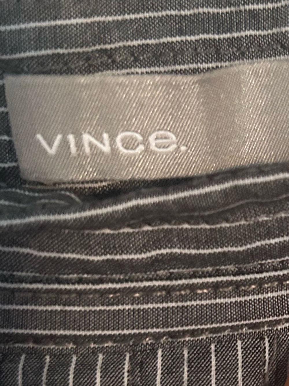 Vince Slate-black Striped Midi Skirt with Smocked Waist - Picture 6 of 7